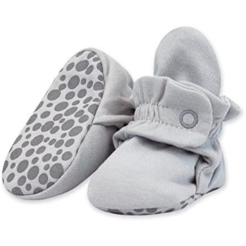 Zutano Cotton Gripper Bootie, Gray, Size 12M